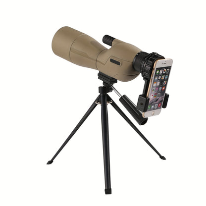 HOT 20x-60x Spotting Scopes For Target Shooting, Spotter Scope With Tripod & Phone Adapter, 123-63ft/1000yds Angled Eyepiece Range Scope For Bird Watching Wildlife Hunting Khaki/Black Viewing Telescope Comes With A Mobile Phone Clip Wilderness Outfiters