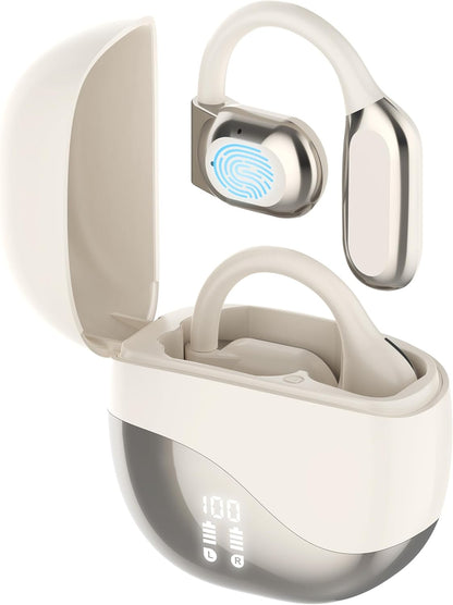 AI OWS Translation Earbuds: 3-in-1 Language Translation Device 144 Languages & Accents Translation in Real Time, with ONE Year Subscription Ideal for Travel Business and Learning, White