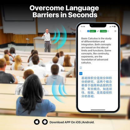 AI OWS Translation Earbuds: 3-in-1 Language Translation Device 144 Languages & Accents Translation in Real Time, with ONE Year Subscription Ideal for Travel Business and Learning, White