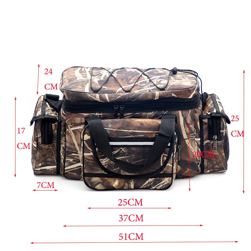 Large Capacity Fishing Bag Waterproof Multifunctional Lure Waist Pack Outdoor Shoulder Bags Carp Fishing Tackle