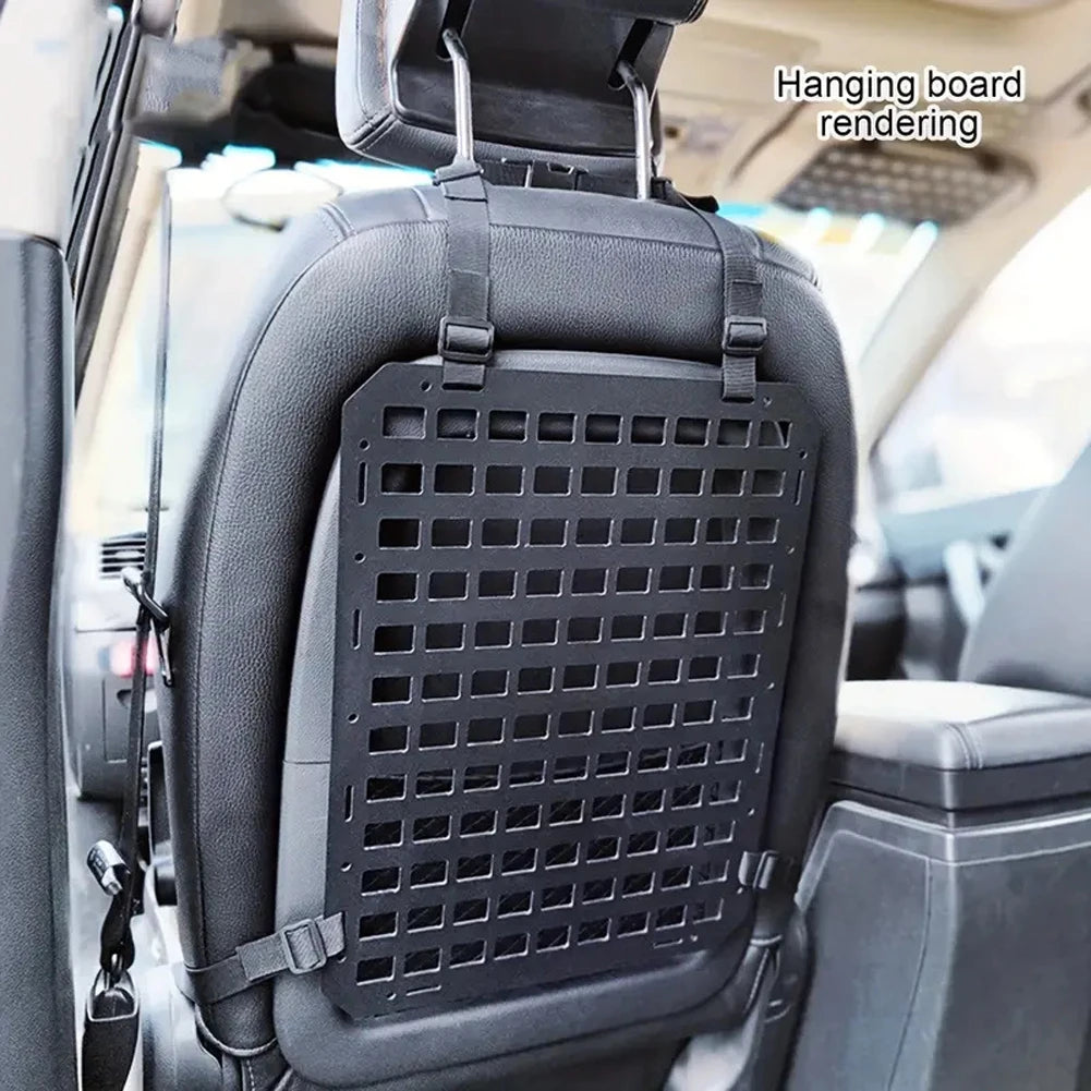 Tactical Seat Back Mounted Car Organizer Tactical Vehicle Panel Pouch Car Seat Storage Hanging Bag for Store Water Bottle Tools