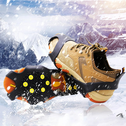 10 Teeth Mountaineering Cleats Anti-Slip Snow Claw Shoe Covers Unisex Boots Snow Cleats Outdoor Chain Shoe Spikes