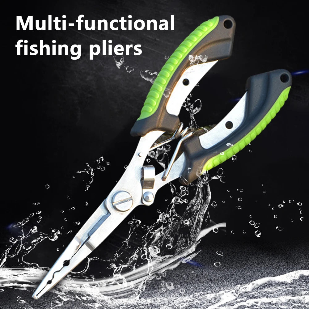 Fish Pliers Ergonomics Anti-slip High-strength Multifunctional Cut Fishing Line Fishing Tied Hooks Pliers Angling Equipment "