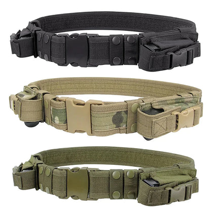 Hunting Equipment System Tactical Men Belt Waist Support Security Tactical Combat Duty Utility Belt with Magazine Pouches