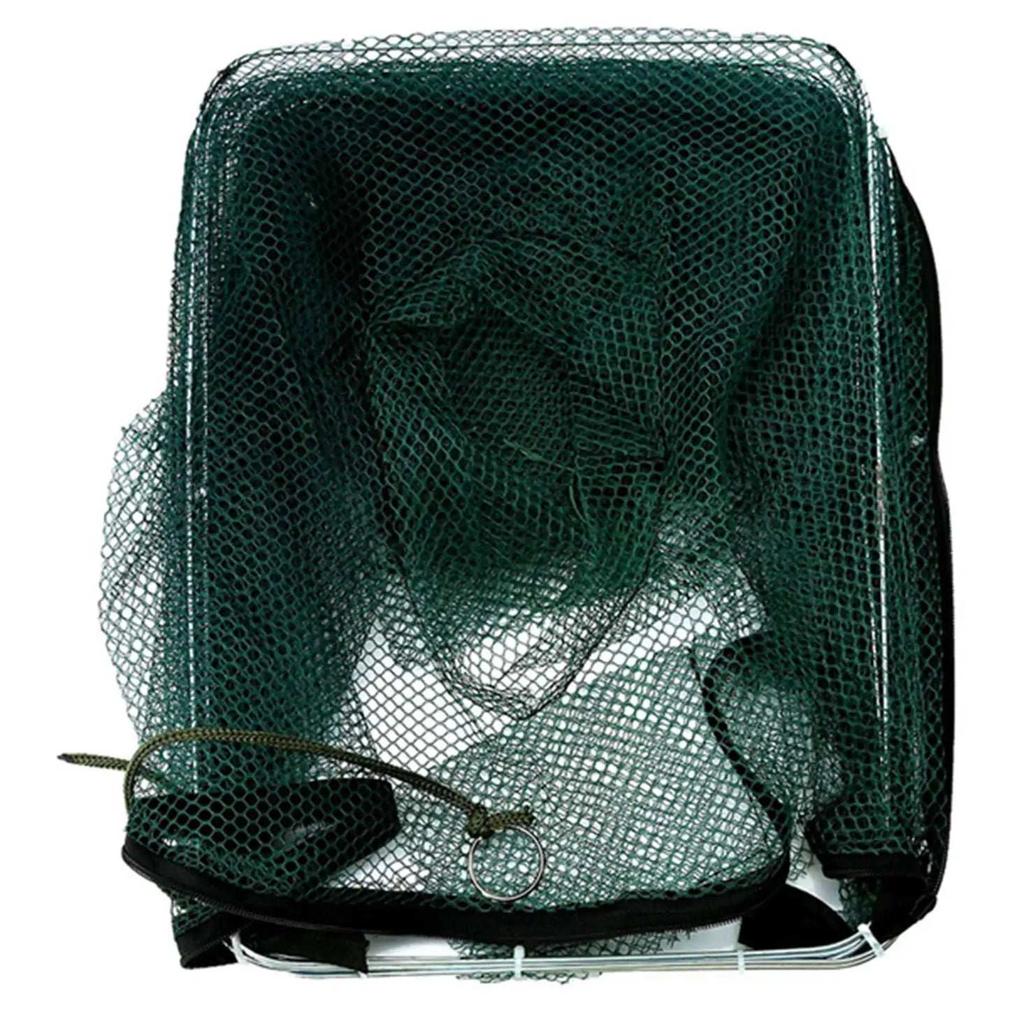 6 Holes Automatic Fishing Net Zipper Design Foldable Shrimp Cage High Strength Nylon Fish Trap Cast