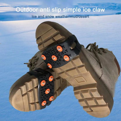 1-5Pairs Anti-Slip Ice Grips Shoe Spikes 5-Stud Snow Ice Claw Climbing Crampons Cleats Sport Shoes Cover For Winter Outdoor Gear