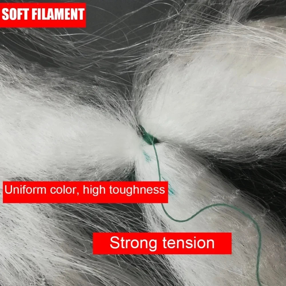 Nylon Upgraded American Hand Cast Net Easy Throw Fly Fishing Net 8/15/30m Long 0.7/1m High Small Mesh Strong Line Fishing Tools