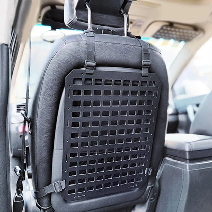 Tactical Seat Back Mounted Car Organizer Tactical Vehicle Panel Pouch Car Seat Storage Hanging Bag for Store Water Bottle Tools