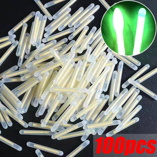 50/100PCS Firefly Fluorescent Rod Light Fishing Floating Rod Light Dark Luminous Rod Outdoor Fishing Fluorescent Rod Light