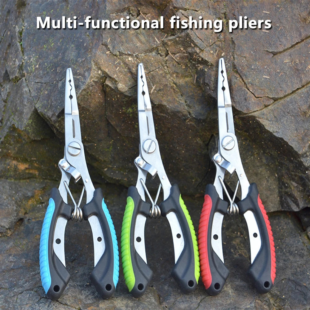 Fish Pliers Ergonomics Anti-slip High-strength Multifunctional Cut Fishing Line Fishing Tied Hooks Pliers Angling Equipment "