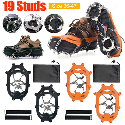 Winter 10 Teeth Crampon Ice Claws Mountaineering Snow Antiskid Crampon Shoe Cover Ice Grasping Skiing Claw Hiking Climbing