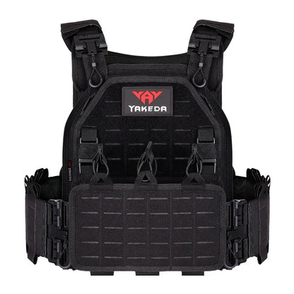 YAKEDA Light Weight Quick Release Combat Plate Carrier 1000D Nylon Molle Chaleco Tactico Tactical Vest Black