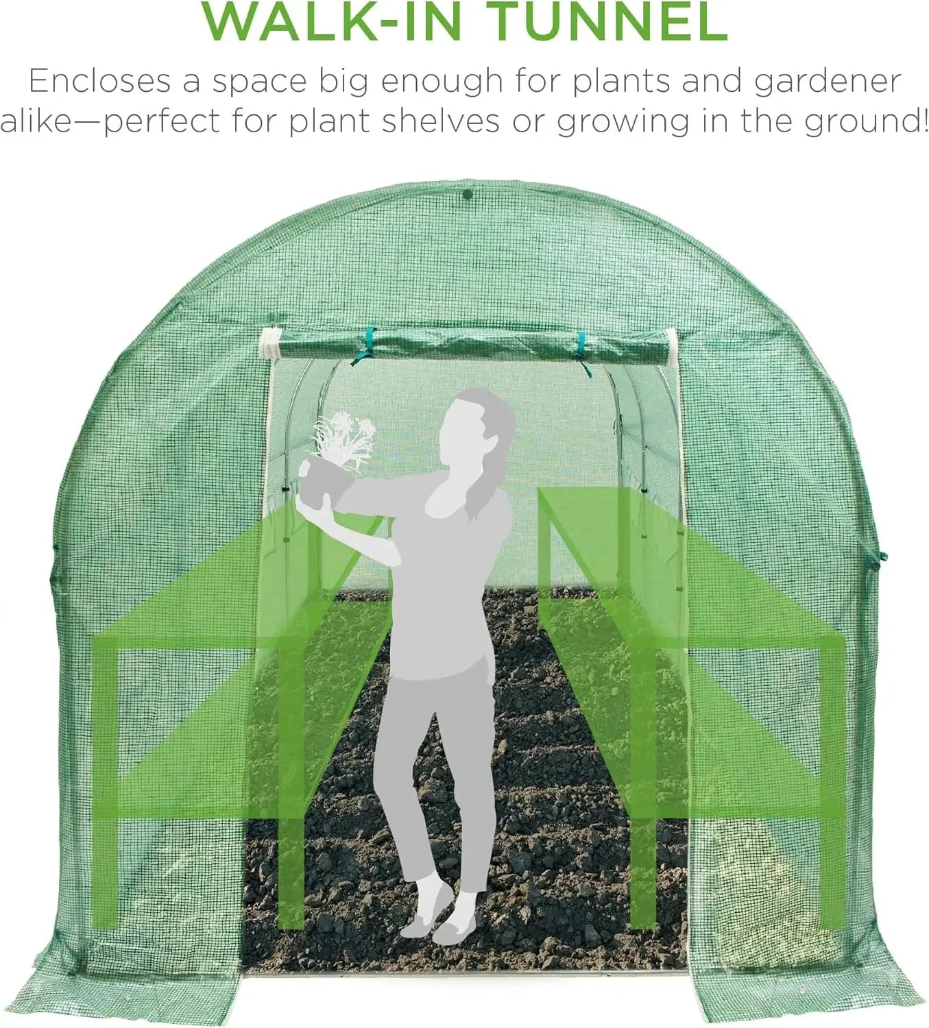 15x7x7ft Walk-in Greenhouse