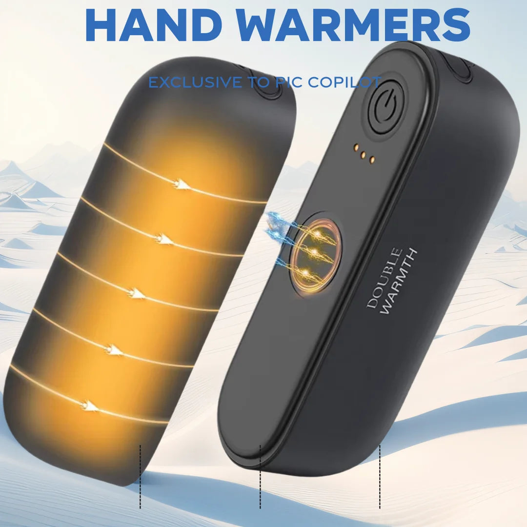 New 2 in 1 Magnetic Rechargeable Hand Warmers Electric Portable Handwarmers Safe Heating Warmer Mini Pocket Heater Gifts Outdoor