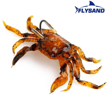 FLYSAND Simulated Crab Baits Artificial Fishing Lures Soft Silicone Double Sharp Hook Crankbaits Tackle Fish Bait