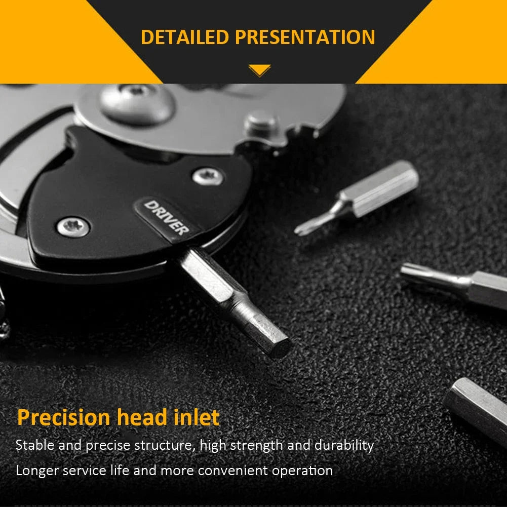 Multifunctional Keychain Screwdriver Hexagon Coin Outdoor EDC Tool Hexagon Folding Coin Knife Pocket Fold Mini coltello Gear Pee