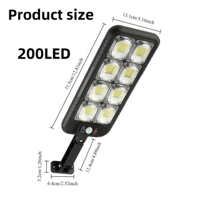 1pc Solar Street Light IP65 Waterproof 6500K 100000LM 200LED/504 LED Solar Parking Street Light (Dusk To Dawn) With Foldable Bracket Solar Flood Light (Wide Angle Motion Sensor And Remote Control) For Commercial Area Lighting Yard