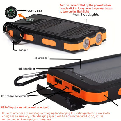 10000 MAh Solar Mobile Power Charger