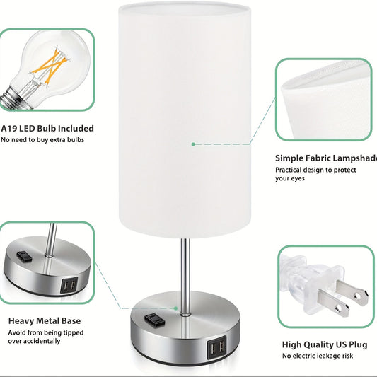 Set Of 2 Touch Control Table Lamps